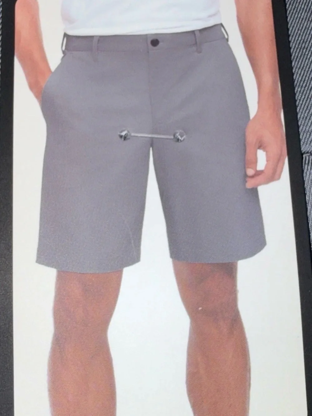 Banana Republic NWT Size 30 Gray Men's Stretch Chino Shorts-001*